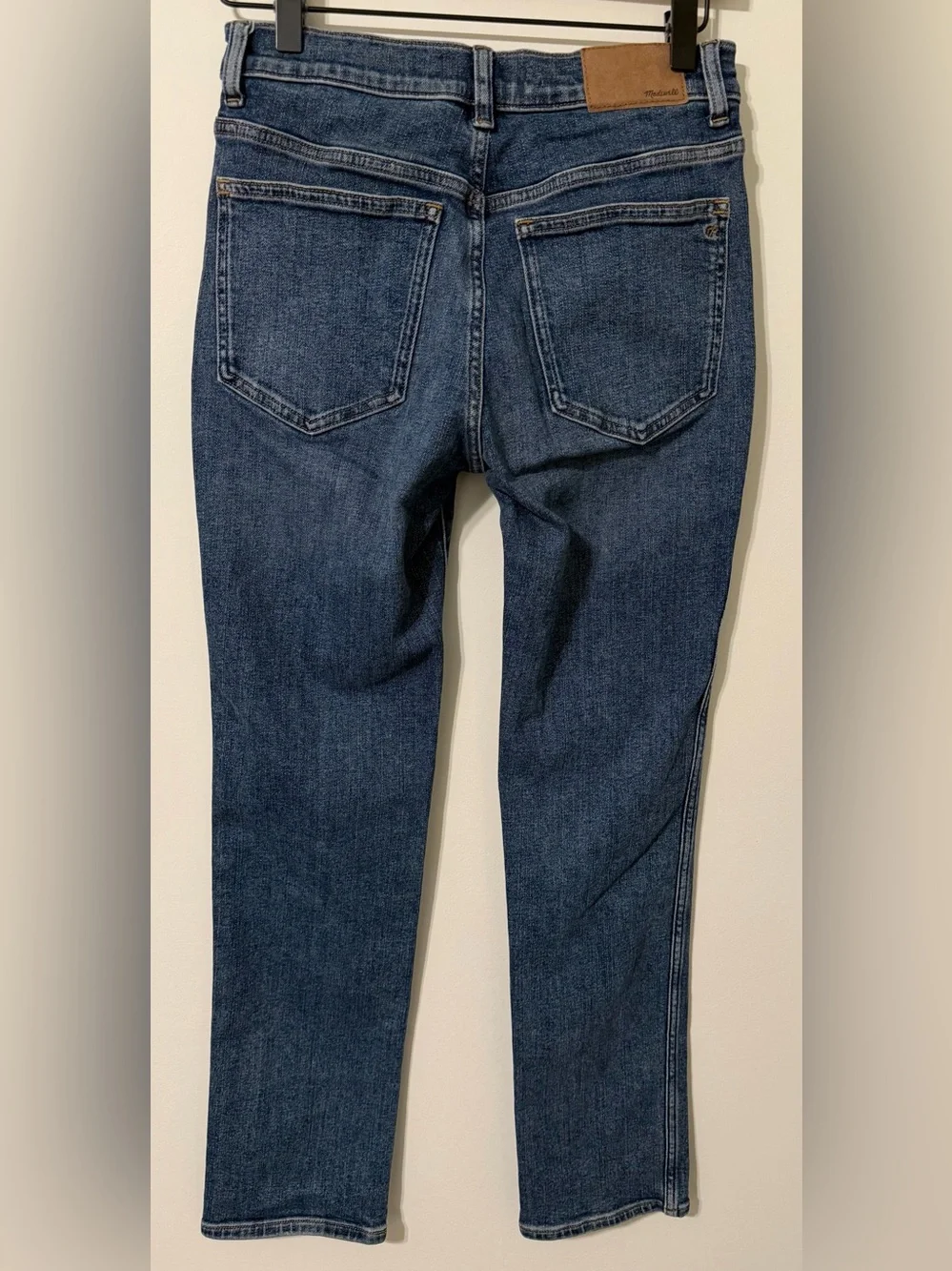 Madewell Mid Rise Stovepipe Jeans Womens 25P Petite Blue Straight Denim